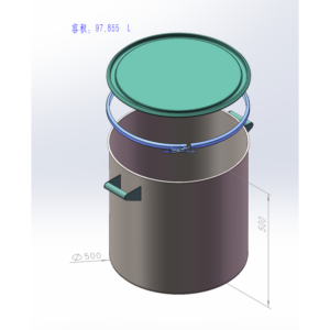 100L-d500h500 Hoop-lock Seal Barrel 100L