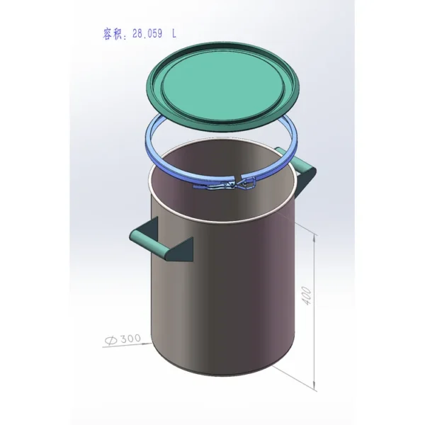 Spannring-Fass 28 L